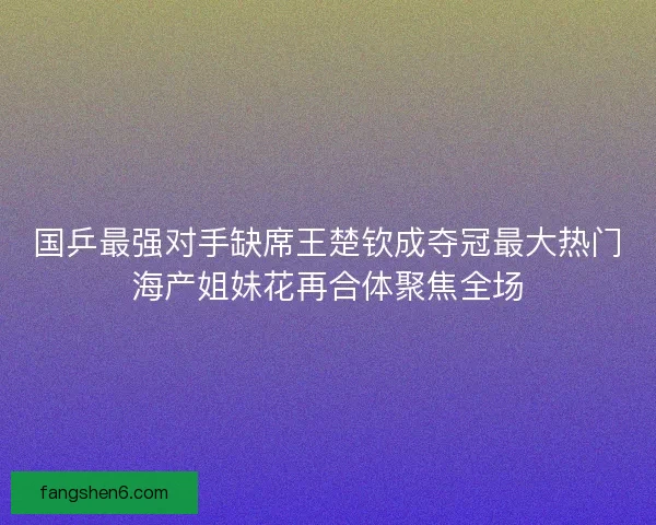 国乒最强对手缺席王楚钦成夺冠最大热门海产姐妹花再合体聚焦全场
