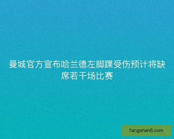 曼城官方宣布哈兰德左脚踝受伤预计将缺席若干场比赛